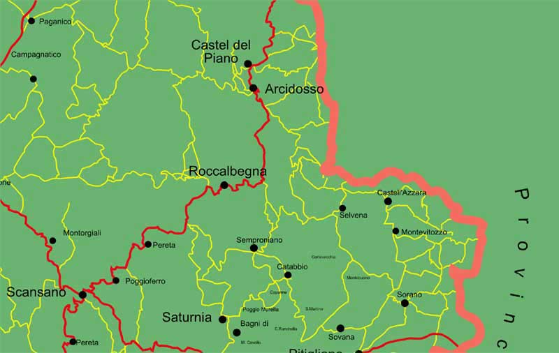 saturnia mappa